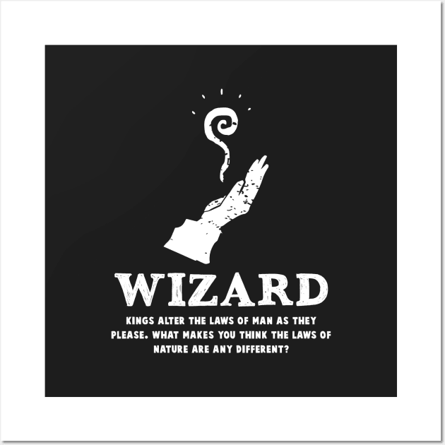 Funny Wizard Gamer D20 Dice Dungeon Dragons Gaming Gift Wall Art by Ébloui Co.